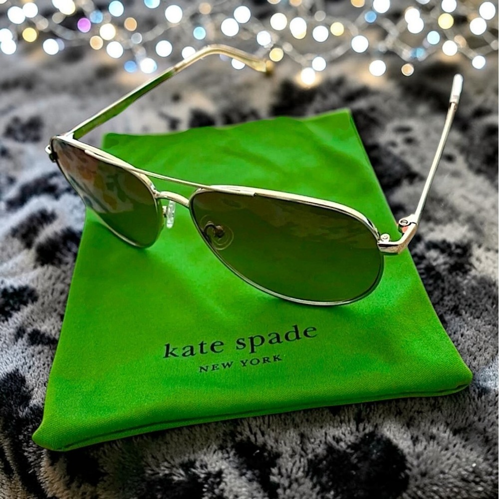 Kate Spade Women's Emmaline/S J5GHA Gold Aviator Sunglasses NEW IN BAG $129 MSRP - Picture 4 of 10